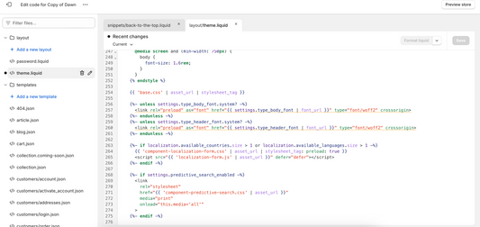 How to add "Back to Top" Button in Shopify with Coding