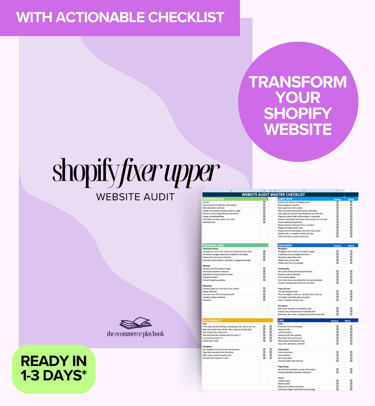 Shopify Fixer-Upper Audit